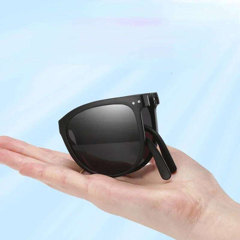 Folding Sunglasses Women Polarized Sun Men Night Vision Driving Eyewear Portable Sunglass WIth Glasses Case Gafas De Sol Y260207