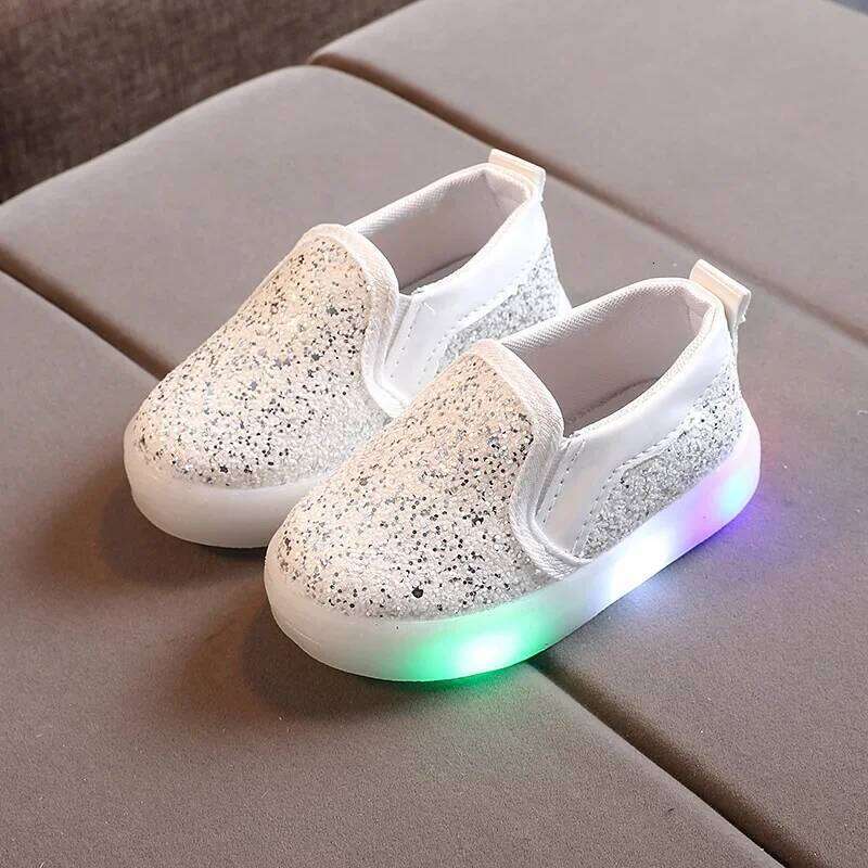 Casual Sneaker Kids for Girl LED Light Sports toddler Luminous Cozy Young Children Boy Shoes Tennis H260207
