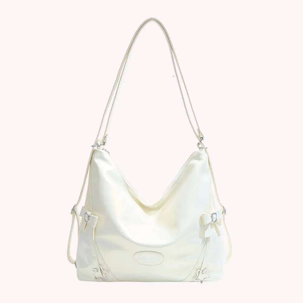 Women Y2k PU Leather All-Match Shoulder Solid Color Versatile Handbag Work Commute School Bag C260207