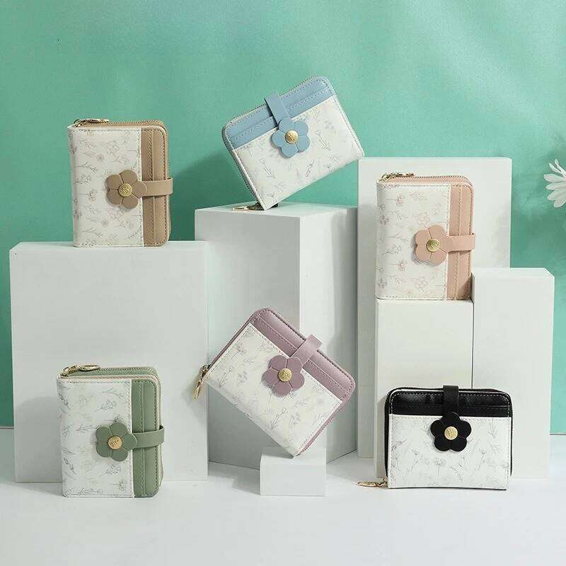 Womens Wallet, Compact and Small RFID Blocking Bifold PU Leather Card Holder, Mini Purse with Coin Pocket for Ladies Y260206