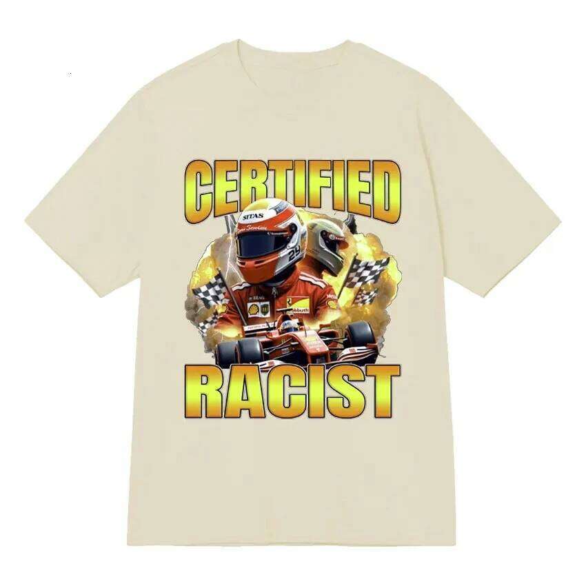 Professional Certified Racist Racing Meme T-Shirt Fashion Short Sleeve T-shirts Casual Soft Women Daily Wear Clothing C260207