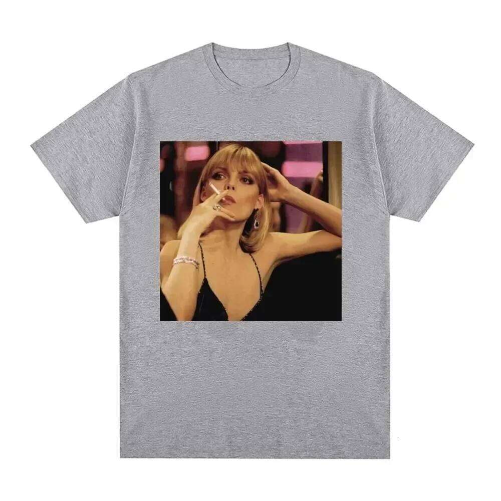024 Scarface Evil Star Movie Michelle Pfeiffer Tony Montana Pattern Printed Women's Fashion Clothing Punk Gothic T-shirt C260207
