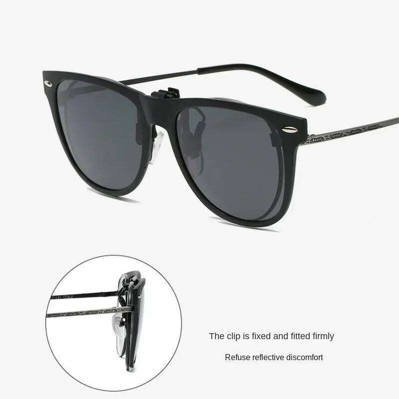 Men Photochromic Polarized Lens Flip Up Clip on Sunglasses Women Driving Sun Glasses with Clips 2024 Trending Product Shades Y260207