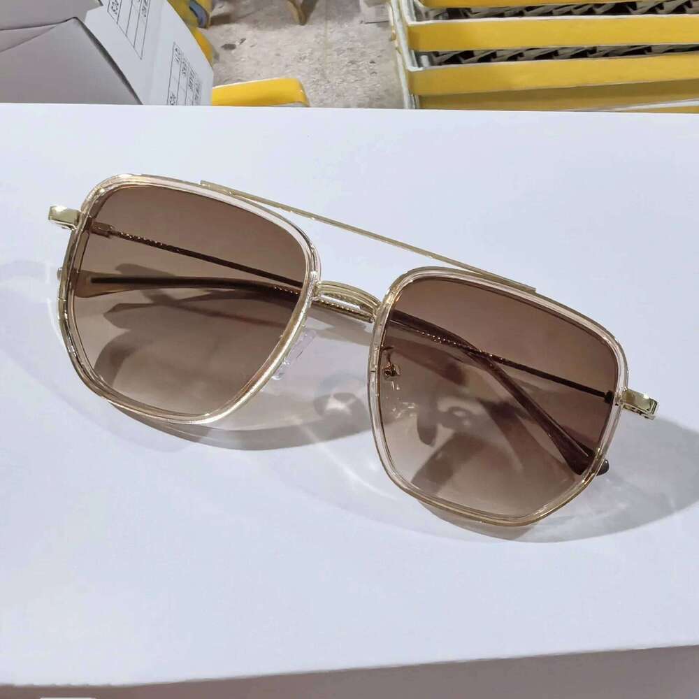 Fashion Men Metal Sunglasses Luxury Brand Square Double Bridges Sun Glasses For Women Summer Outdoor Eyeglasses UV400 Y260207