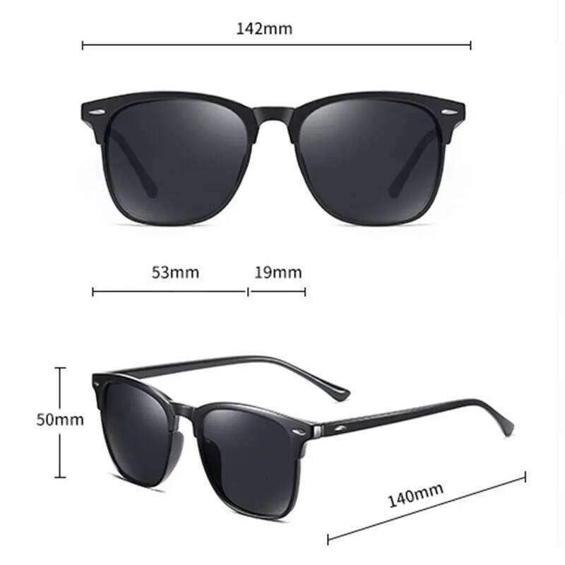 New Polarized Classic Vintage Sunglasses Anti-Reflective Mirror Men Out Door Sun Fashion Glasses Uv400 Y260207
