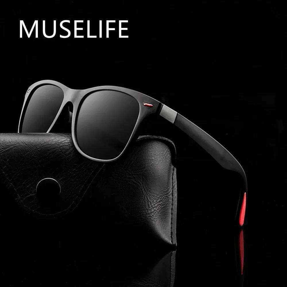 Classic Fashion Sunglasses for Travel Fishing Cycling, Polarized Sun Glasses Men Women Square with UV400 Protection Y260207