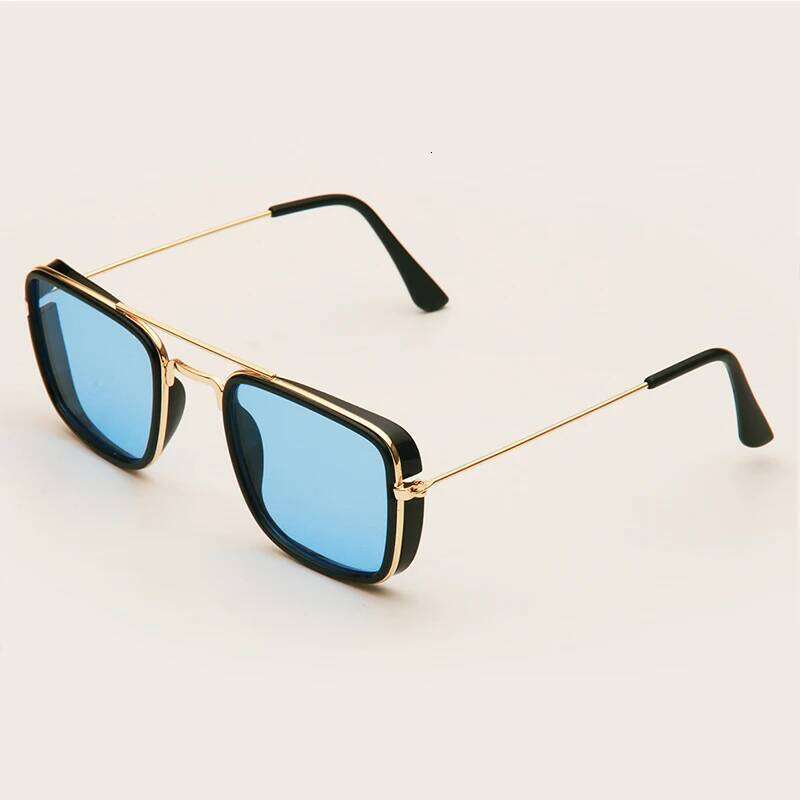 Fashion European and American Metal Small Frame Korean Version Glasses Retro Square Sunglasses UV Protection Y260207