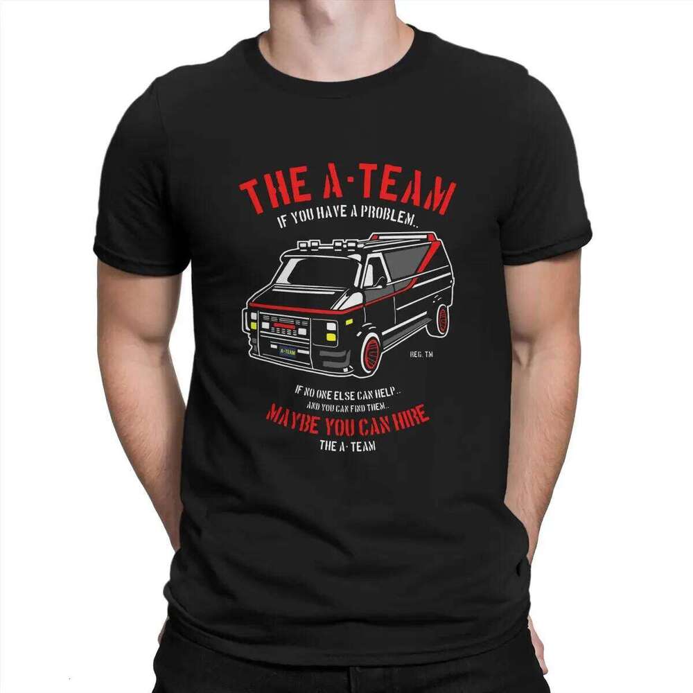 Mashup TV 80s Hanniba Men T The A-Team Crazy Tee Shirt Short Sleeve Round Collar T-Shirts Pure Cotton Printing Clothing C260207