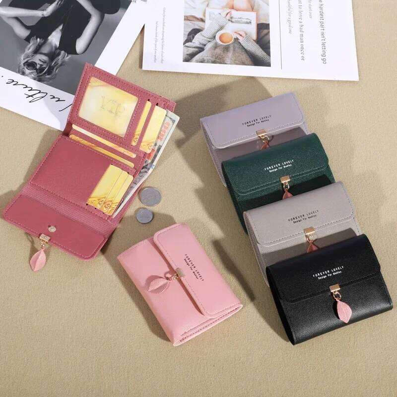 Custom Logo Name Text Fashion Trifold Clutch Coin Minimalist Credit Card Holder Personalized Gift For Momen Casual Wallet Y260206