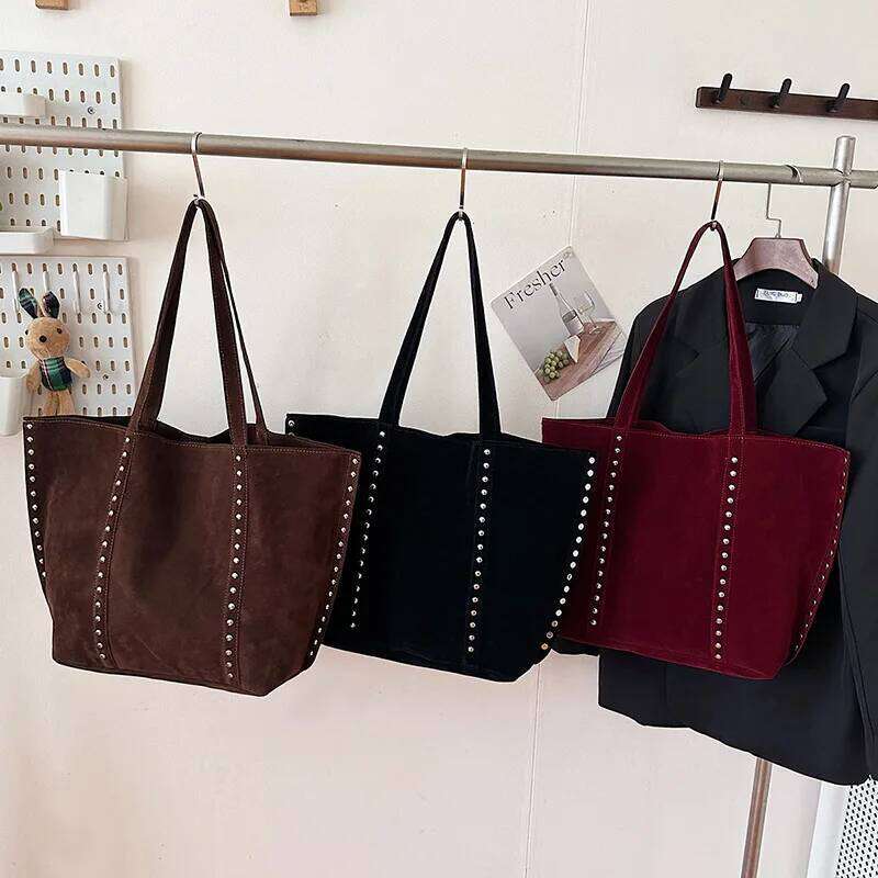 Fashion Microfiber Solid Sewing Shoulder Bags 2025 High Quality Retro Sweet Handbags Sequined Large Capacity Bag for Women C260207