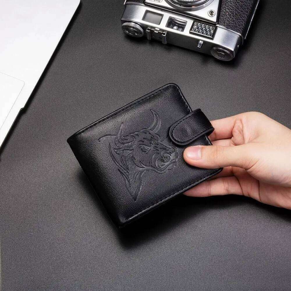 New PU Leather Retro Men's Wallet Black Coffee Two-Fold Multiple Pockets Ultra Thin Soft Coin Purse Men Women Y260206