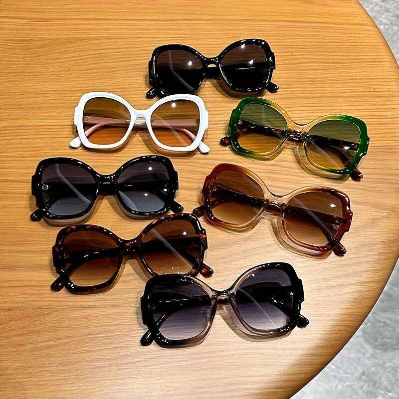 Y2K Oversized Oval Fashion Sunglasses with Green Jelly Frame - Anti-Reflective Lenses,, Perfect for Hiking, Sports & Parties Y260207