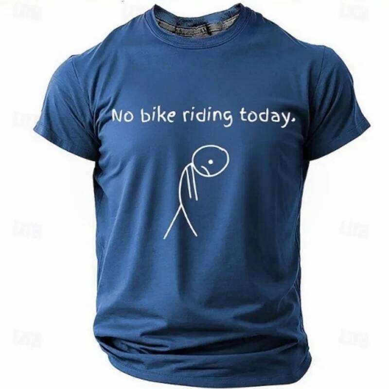 2025 Summer New Men's Sports Quick Dry 3D Fun Letter Print T Shirt Outdoor Training Cycling Short Sleeve C260207