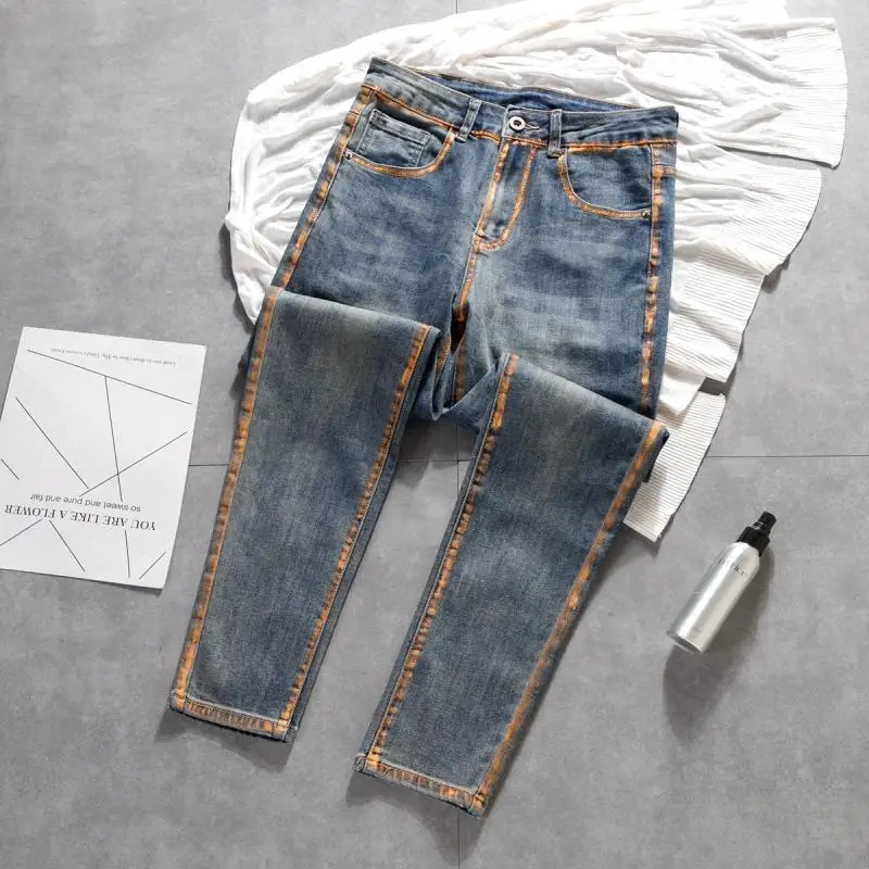 Arrival Harajuku Fashion friend Casual Slim Denim Jeans for Men Spring and Autumn Pencil Pants Male 260122