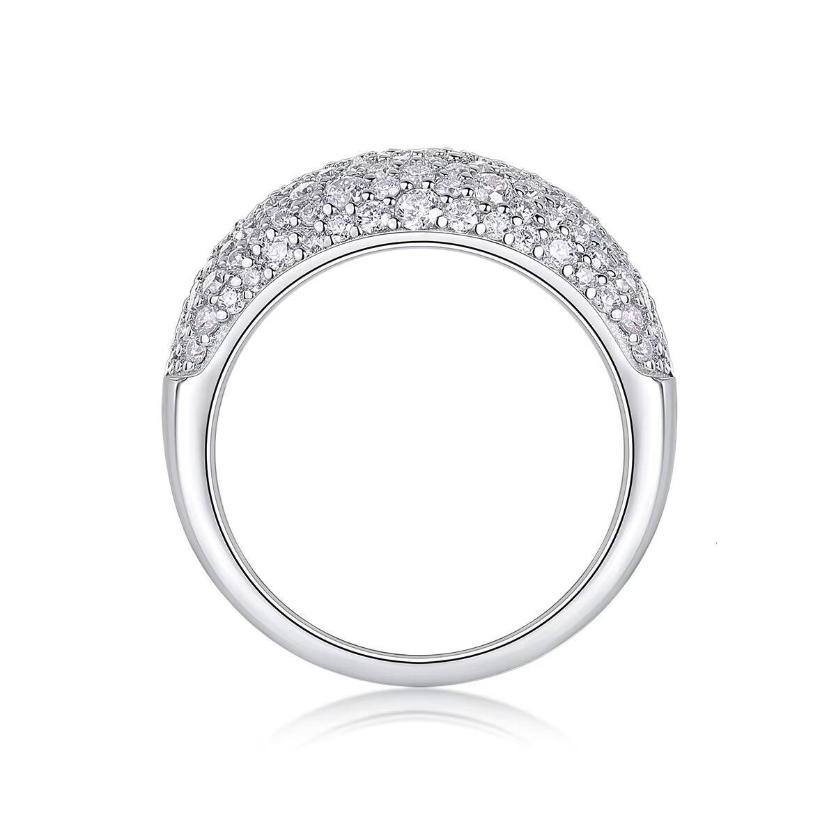 DE D Color VVS Moissanite Ring Fine Jewelry Iced Out Moissanite Rings 925 Sterling Silver Moissanite Rings With GRA Certificate
