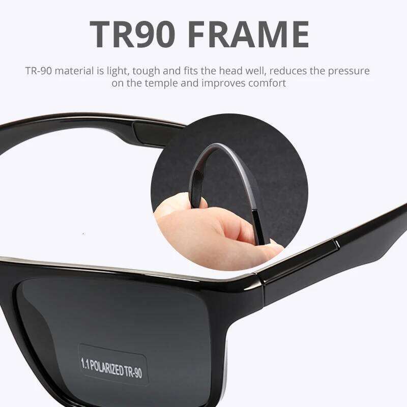 KDEAM Rectangular Ultra Light TR90 Sunglasses Men TAC 1.1mm Thickness Lens Driving Sun Glasses Women Sports Cat.3 Y260207