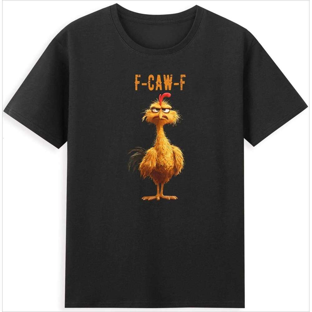 F-Caw-F Tee FCAWF Funny Chicken Lovers Gift T-Shirt Comfortable and Soft Breathable Fashionable Men's Clothing C260207