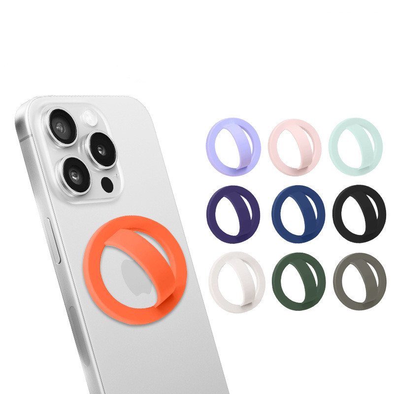 Magnetic Silicone Soft Finger Strap Ring Grip Phone Holder Loop Magsafe stand Universal Wrist Bracelet for iphone 17 air pro max 16 15 14 13 12 11 plus