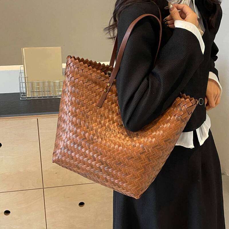 Summer Large Capacity Handbag Totes Rattan Handmade Straw Shoulder Bags For Women Travel Seaside Beach Bag bolsa feminina C260207