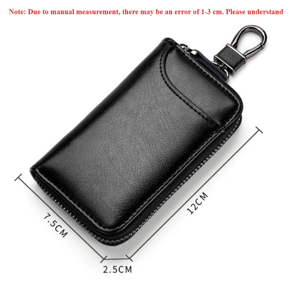 PU Leather Keychain Men Women Key Holder Organizer Pouch Split Car Key Wallet Housekeeper Case Mini Card Bag Key Organizer 260129
