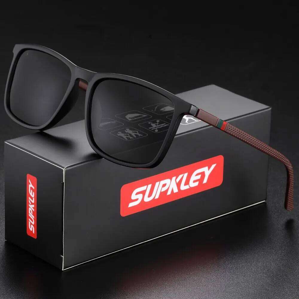 SUPKLEY Sports Sunglasses for Men Polarized Comfortable Wear Square Sun Glasses Male Light Weight Eyewear Accessory with Origina Y260207