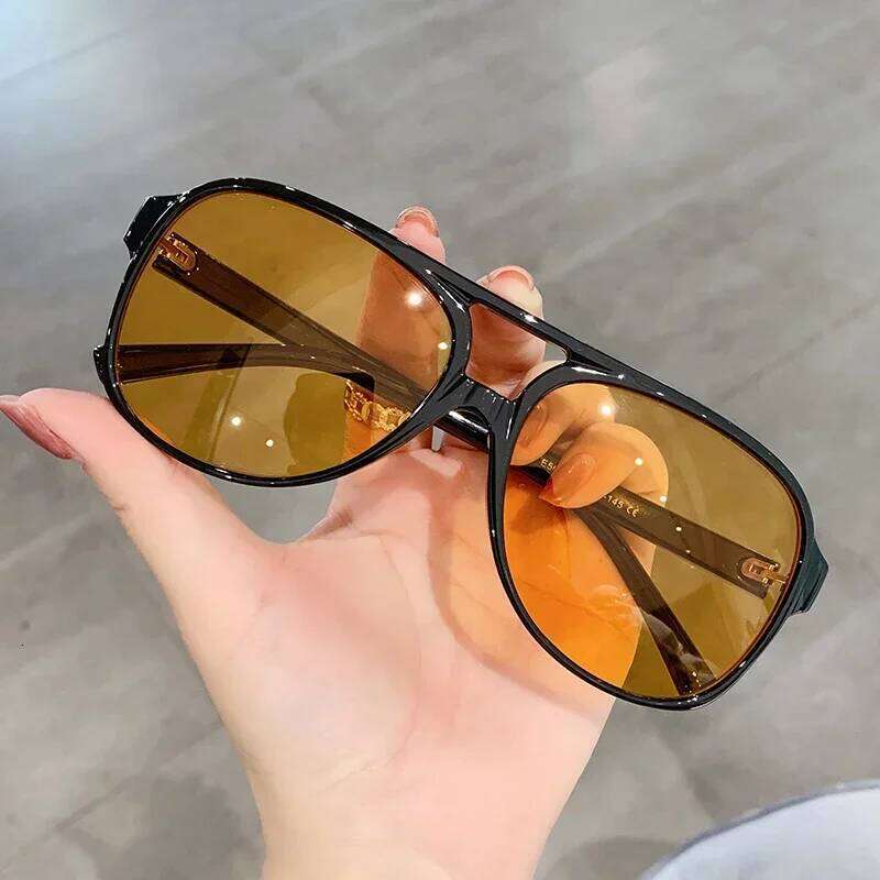 Classic Retro Vintage Aviation Pilot Sunglasses Women Men Big Large Oversized Frame Luxury Designer Shades 70s Sun Glasses Y260207
