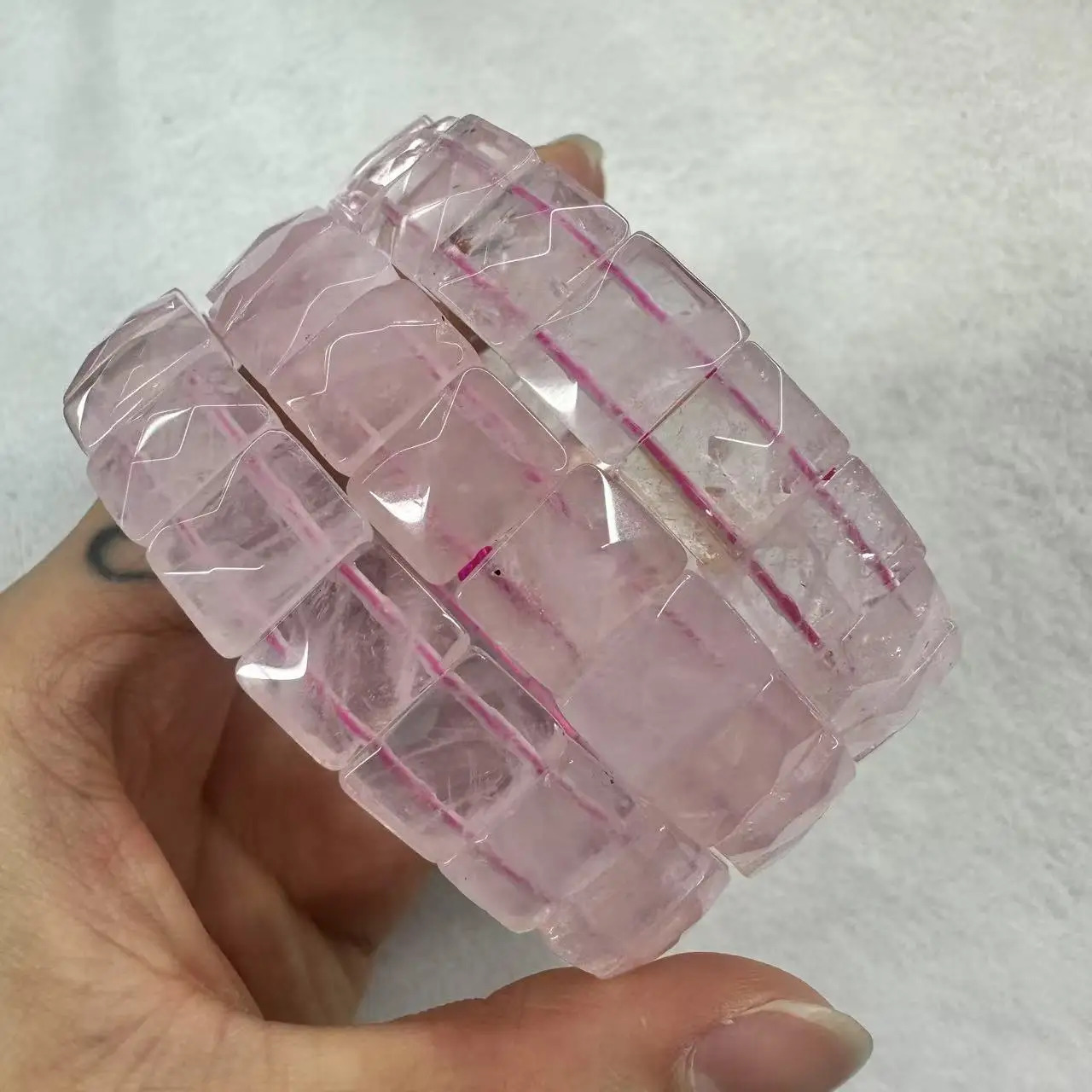 AAA Natural Crystal Fluorite Citrine 912mm Square Beads Energy Bracelet Natural Gemstone Bangle for Man for Woman Wholesale 260202