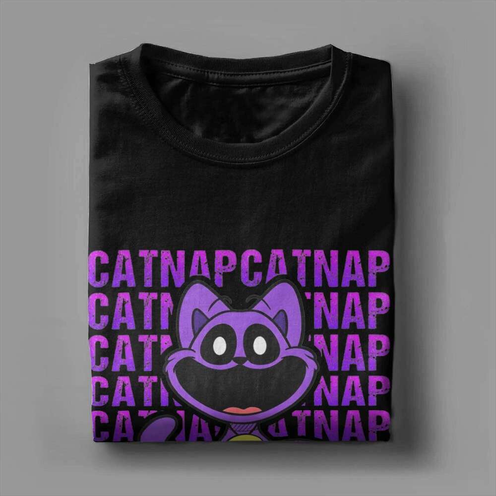 Catnap Smiling Critters T-Shirt Men Women Novelty Pure Cotton Tee Shirt Round Neck Short Sleeve T Shirts Gift Clothes C260207