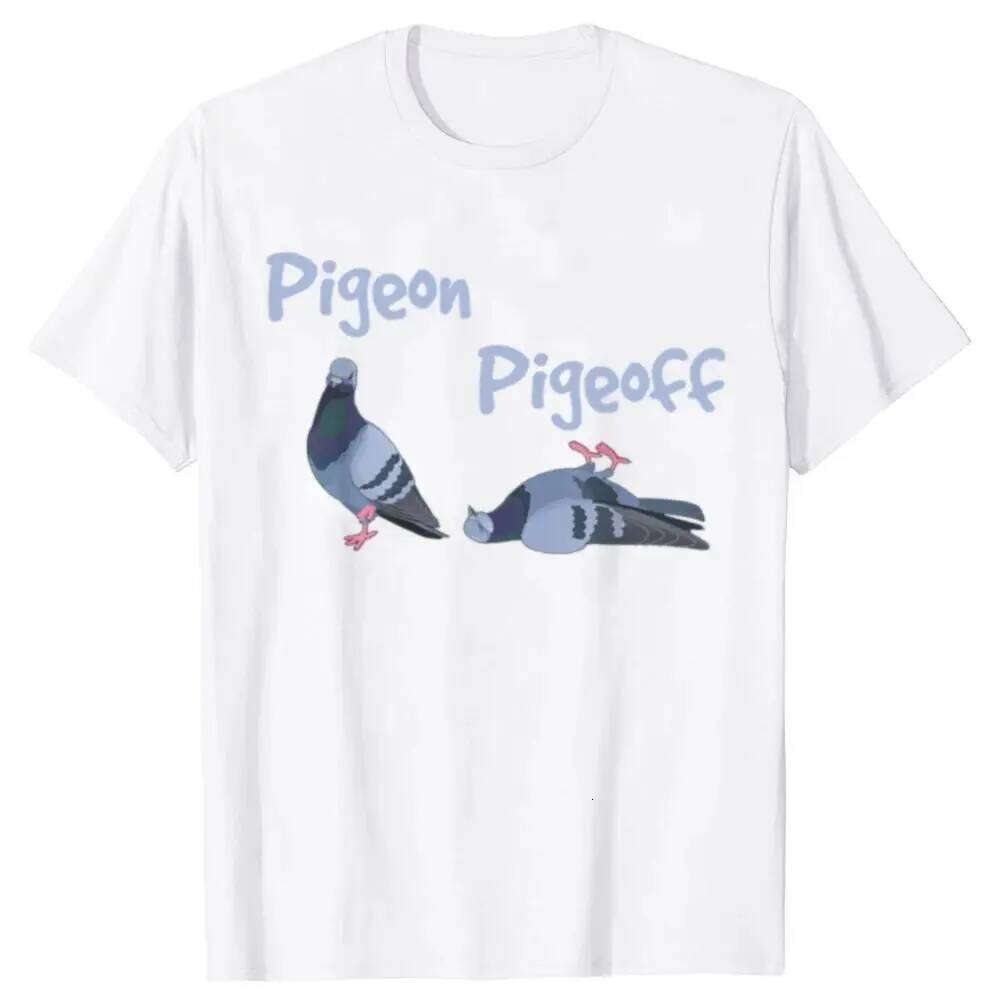 Cute Funny Graphic Pigeon Pigeoff Bird Birdwatcher Birdwatching T-shirt Casual Tops Cotton Loose T Shirt Unisex C260207