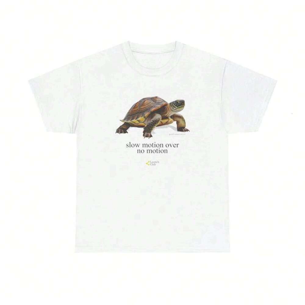 Fashion Slow Motion Turtle T-shirt Casual Cotton Retro T-Shirt with Vintage Graphic Design for Men Tshirt Summer Print Tee Top C260207