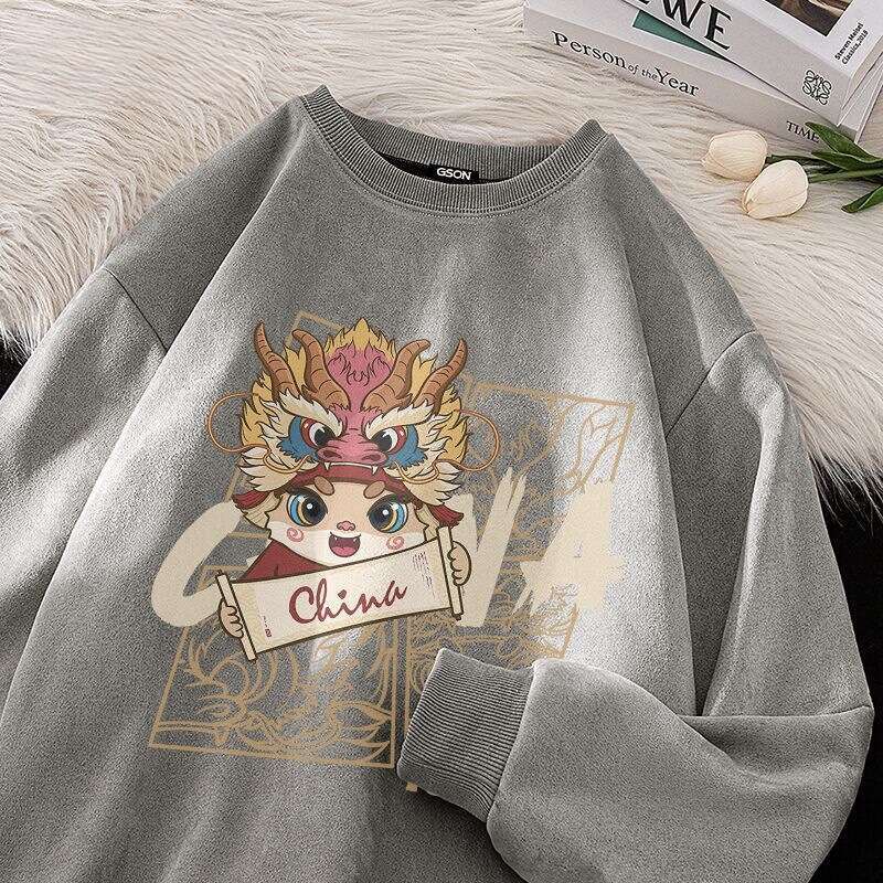Style Fashion Versatile Chinese Trend Brand Sweatshirt For Men Spring And Autumn New Youth Casual Pullover Crew Neck Top Luanyun