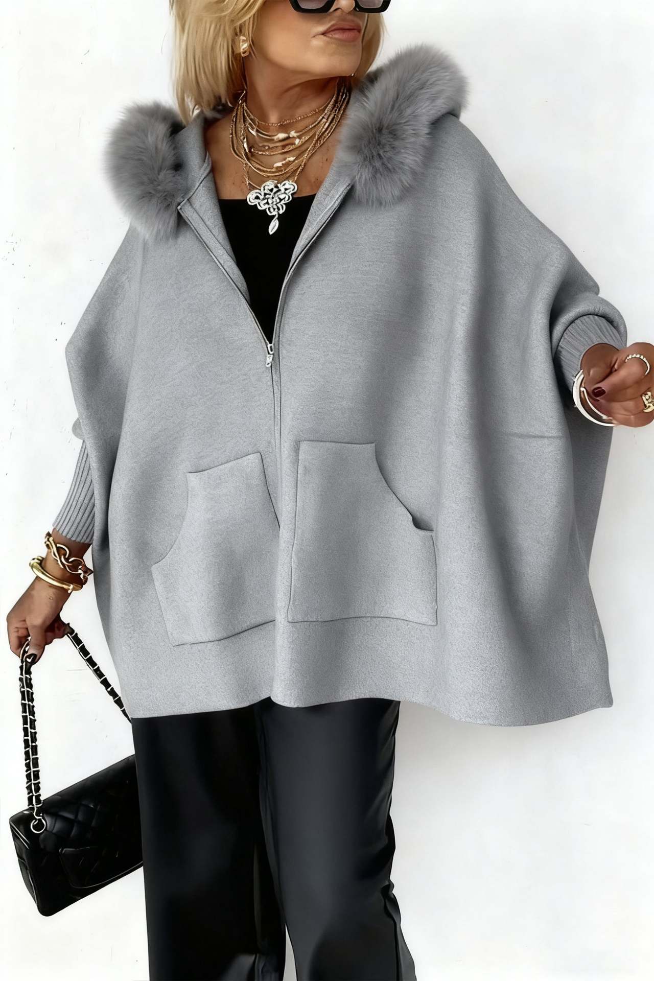 2026 New Fashion Zipper Hooded Plush Jacket Women Spring Casual Loose Solid Color Warm Pocket Long Sleeve Jacket Women R260208