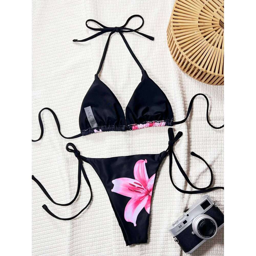 Women Bikini Print Style Sexy Women's Split Swimsuit 2025 Fashion Swimwear m C260207