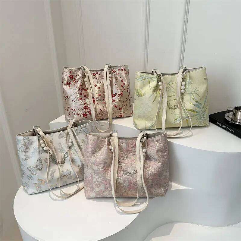 High Appearance Level Pastoral Style Fashion Korean Version of Tote Large Capacity Single-shoulder Portable Commuting Bag C260207