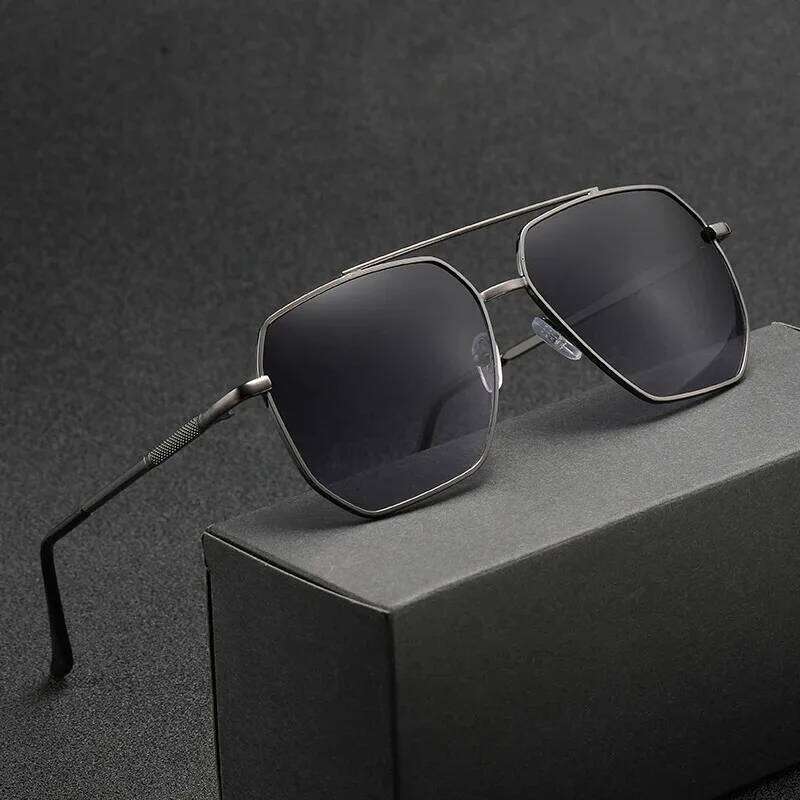 Fashion Men Sunglasses Pilot Classic Driving Sun Glasses Metal Frame Mirror Leisure Fishing Business Men/women Eyeglass UV400 Y260207