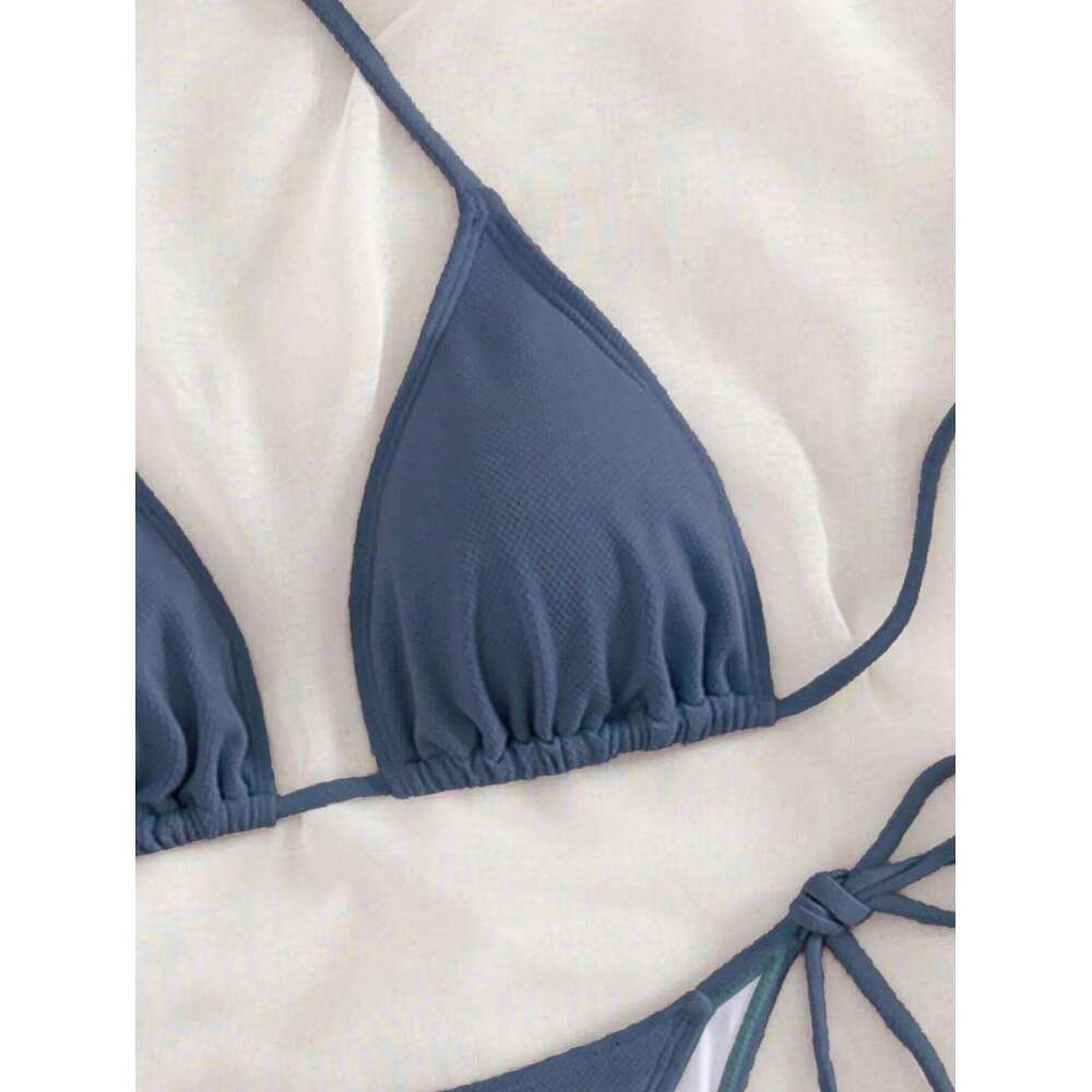 Summer white mi-grid bikini set sexy mature spring seaside photo shoot suitable for women C260207