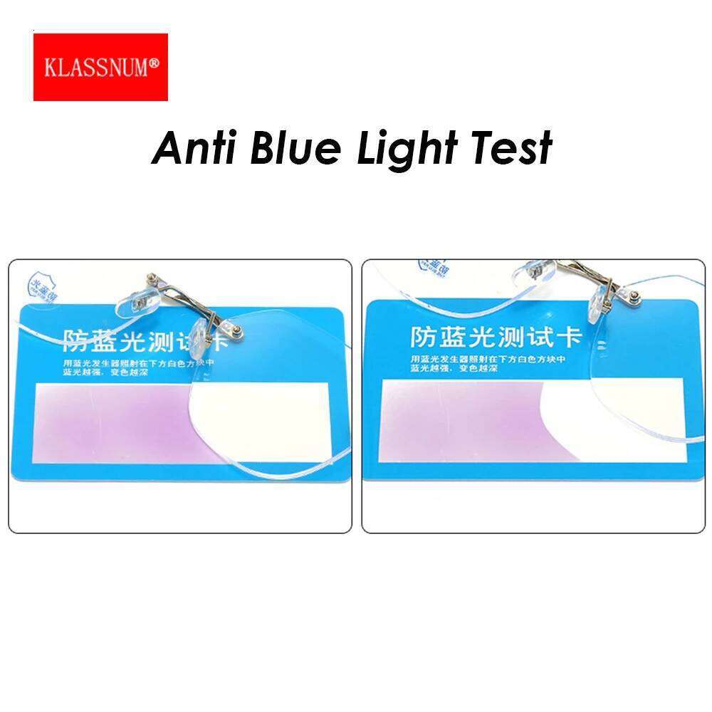 KLASSNUM Photochromic Anti Blue Light Women Rimless Square Transparent Computer Glasses Men Color Change Sunglasses 2025 Y260207