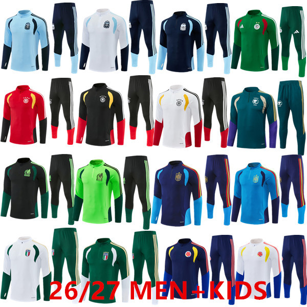 2024 ArgentinaES football tracksuit BrazilES Men and kids 24 25 national team soccer tracksuit football kit tracksuits Training jogging Survetement Foot chandal