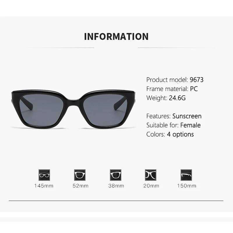 Cat Eye High-end UV Resistant Internet Celebrities Natural Looking Retro Sunscreen Sunglasses 9673 Y260207