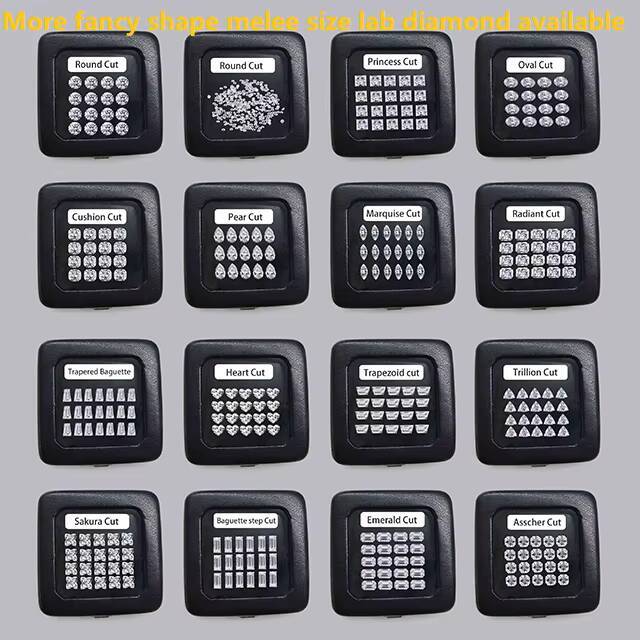 Factory Wholesale Radiant Cut 008-05ct White DEF VS Loose HPHT Lab Diamonds 23-46mm Jewelry Side Stone