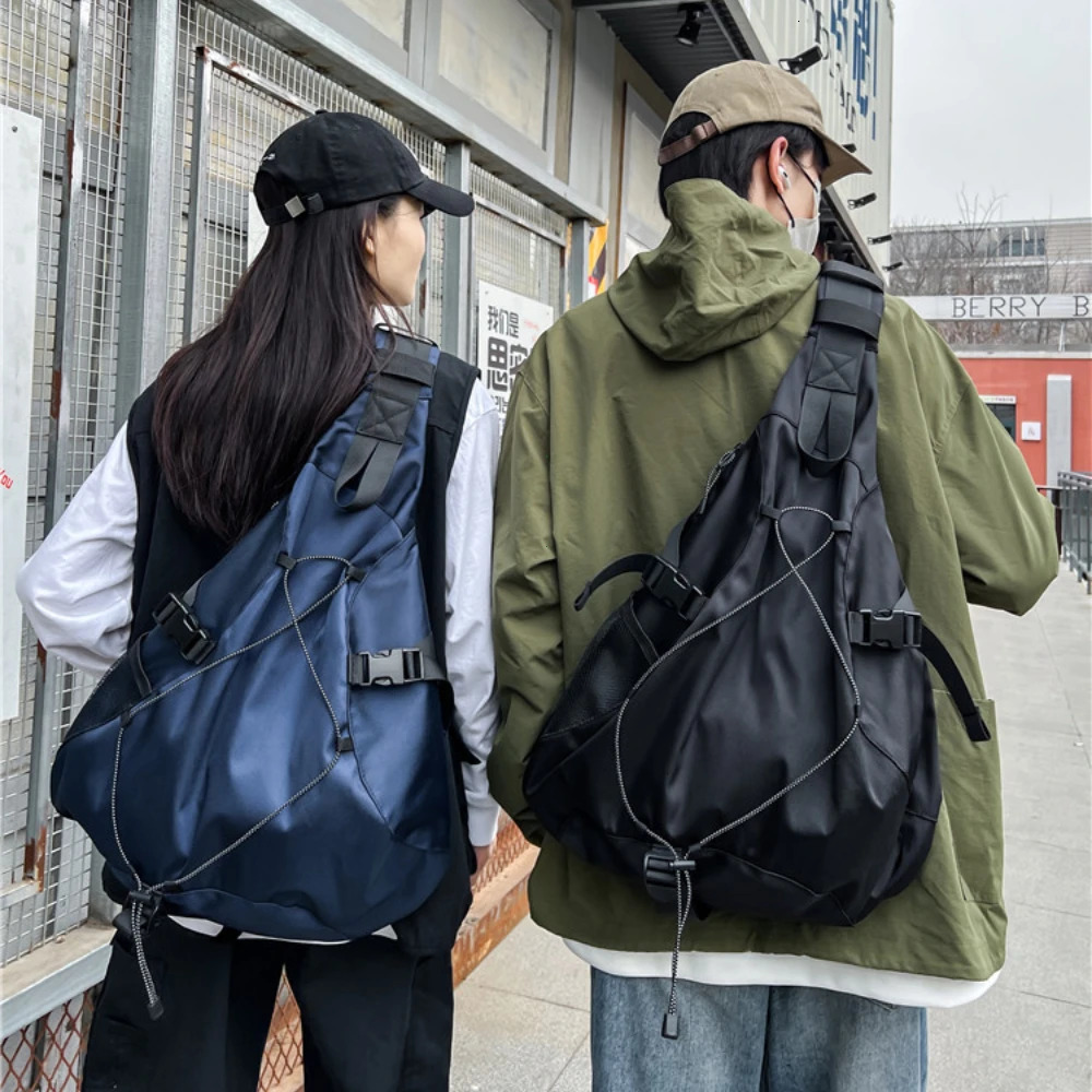 Large Capacity Travel Crossbody Bags for Men High Quality Nylon Storage Chest Pack Hip Hop Trendy Shoulder Bag Male 260130