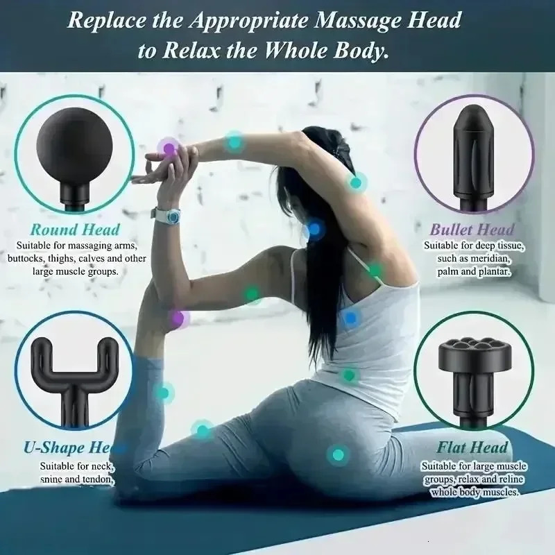 USB Mini Massage Gun Fascia Machine Muscle Relaxation Vibrating Gun Rod Massage Fitness Equipment Neck Grab Fascia Gun 260129