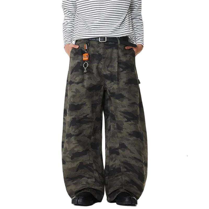 IEFB American Style Men's Casual Pants Camouflage Straight All-match Vintage Bottom Wide Leg Loose Male Trousers 9X839