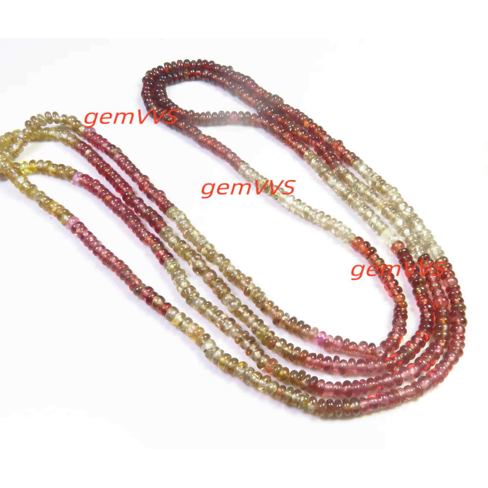 Natural Moissanite Tundra Sapphire Rondelle Beads 16" Strand