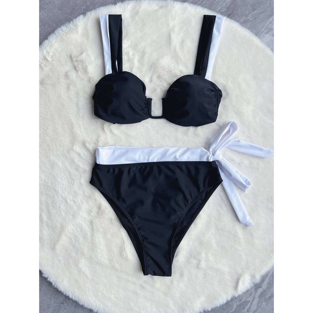 DEKA Sexy Women Swimsuits High Waist Swimwear Female Patchwork Bandeau Brazilian Bikini Set Bathing Suit Swim C260207