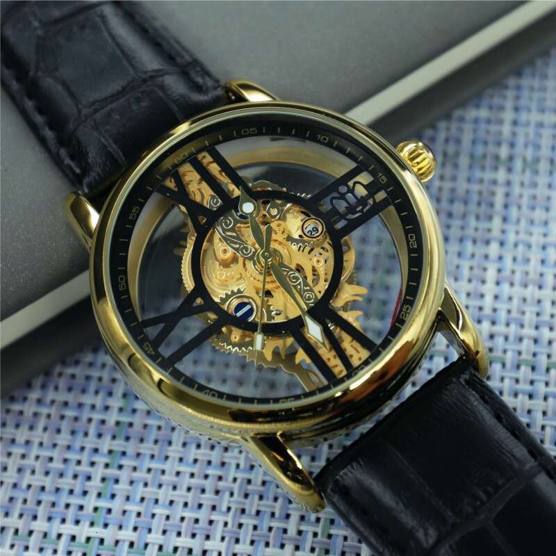 Free Shipping 2026 New Hollow Out Transparent Industrial Mechanical Style Men's Watch