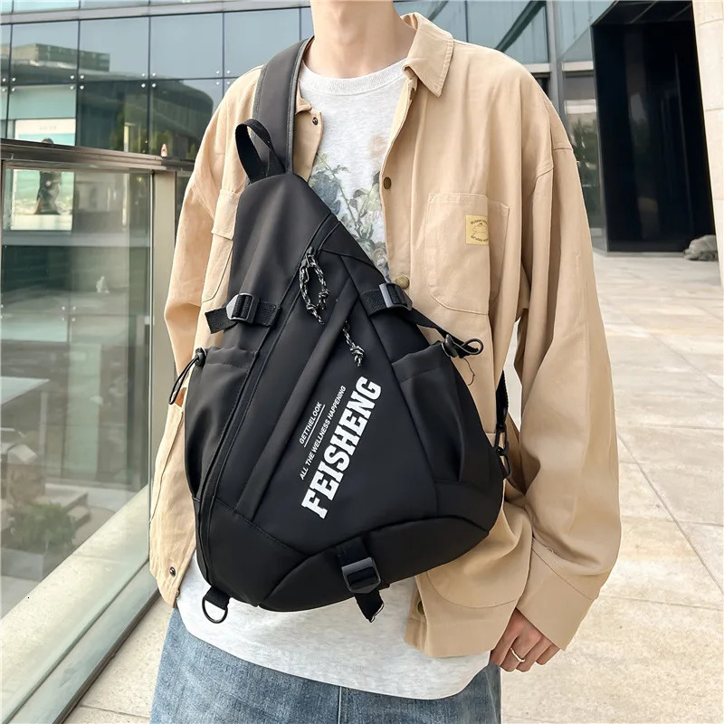 Y2k Portable Light Nylon Crossbody Bag Trendy Rucksack Travel Shoulder Bag Casual knapsack Outdoor Sports Unisex Chest Packs 260130