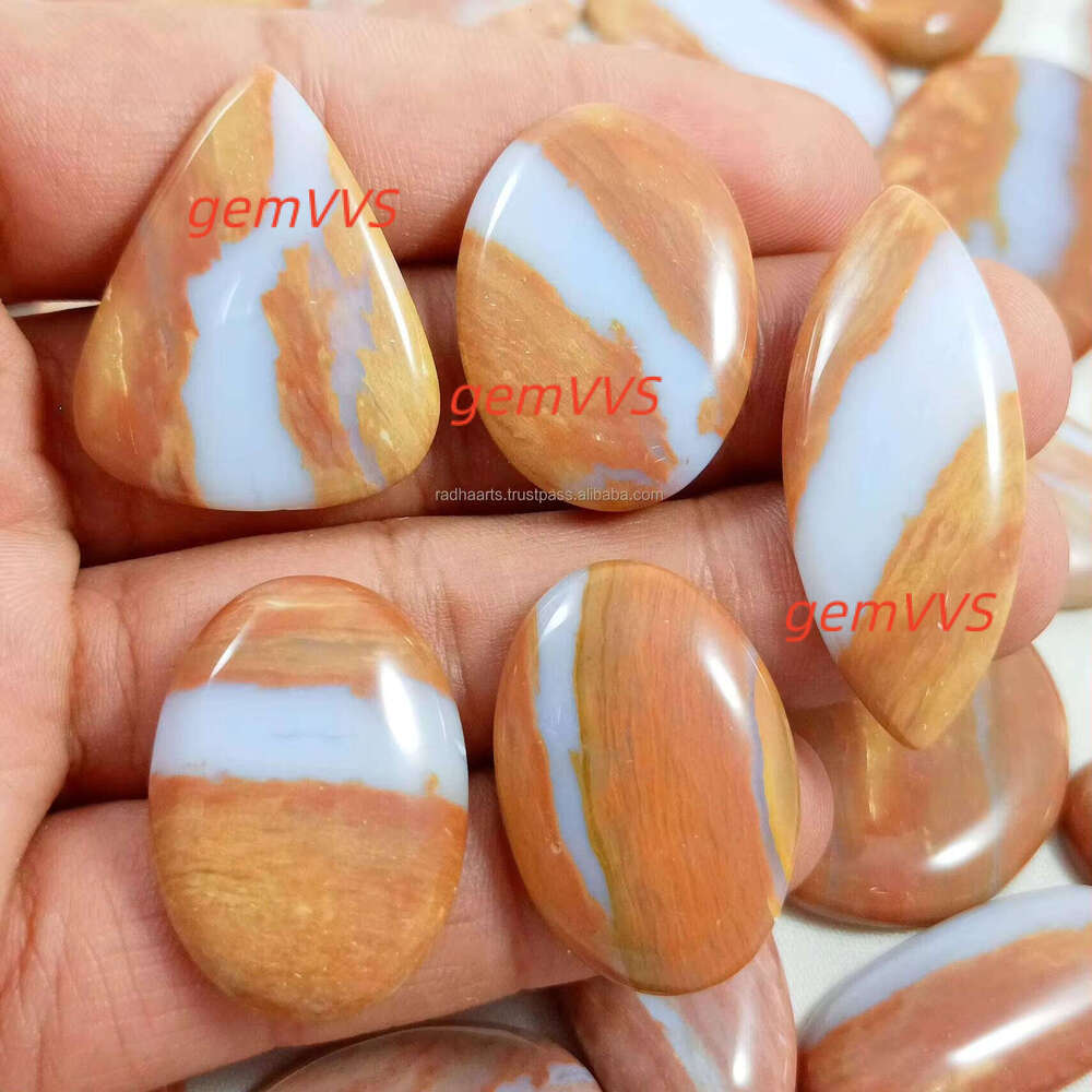 Natural Brown Opal Wood Jasper Cabochon Loose Gemstone Lot With Mixed Shape Sizes For Jewelry Making Pear Moonstone Crystals