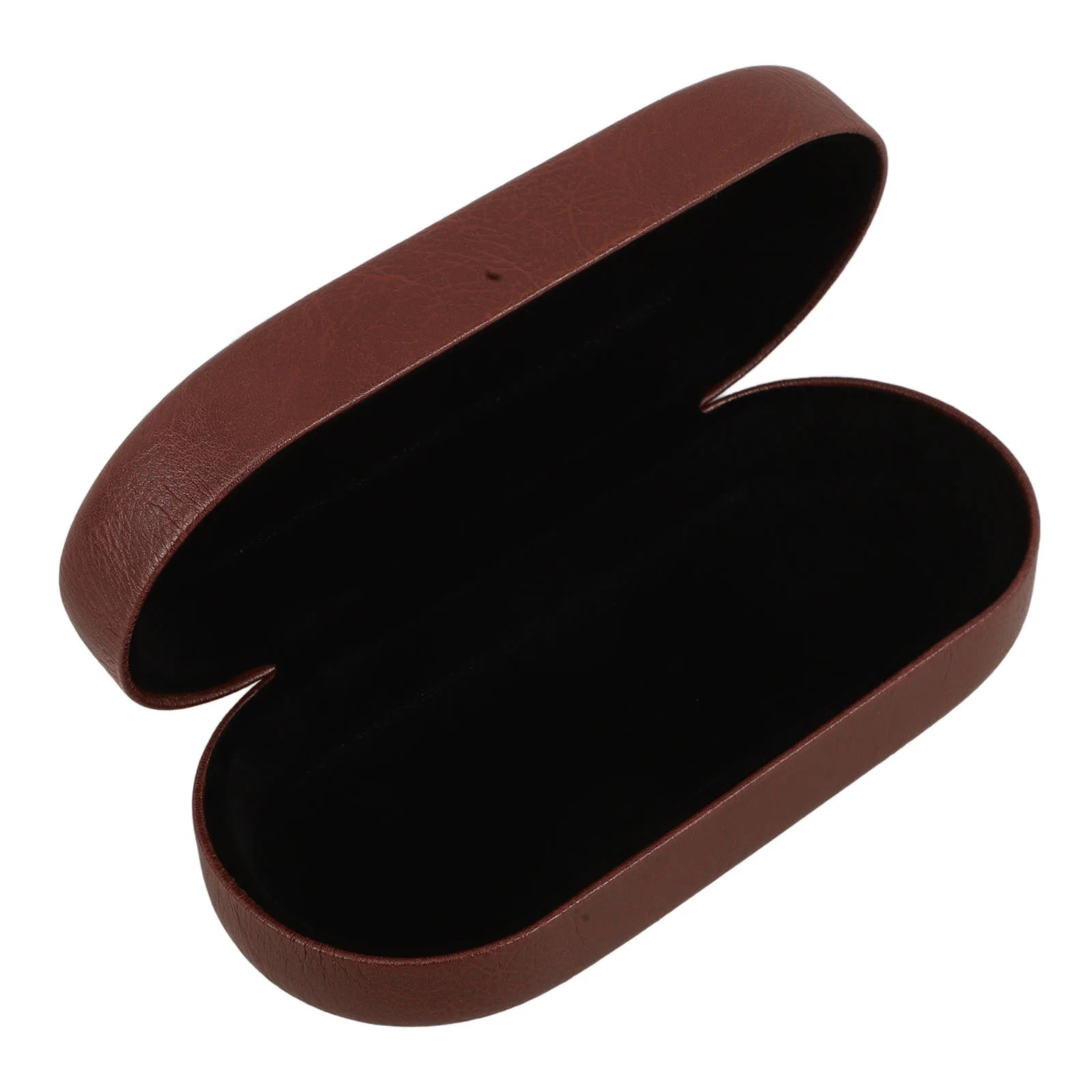 Large Capacity Case Hard Eyeglass Case Hiking Shell Pu Travel Eyewear Protector For Oversized Sun Glasses Brown 260107