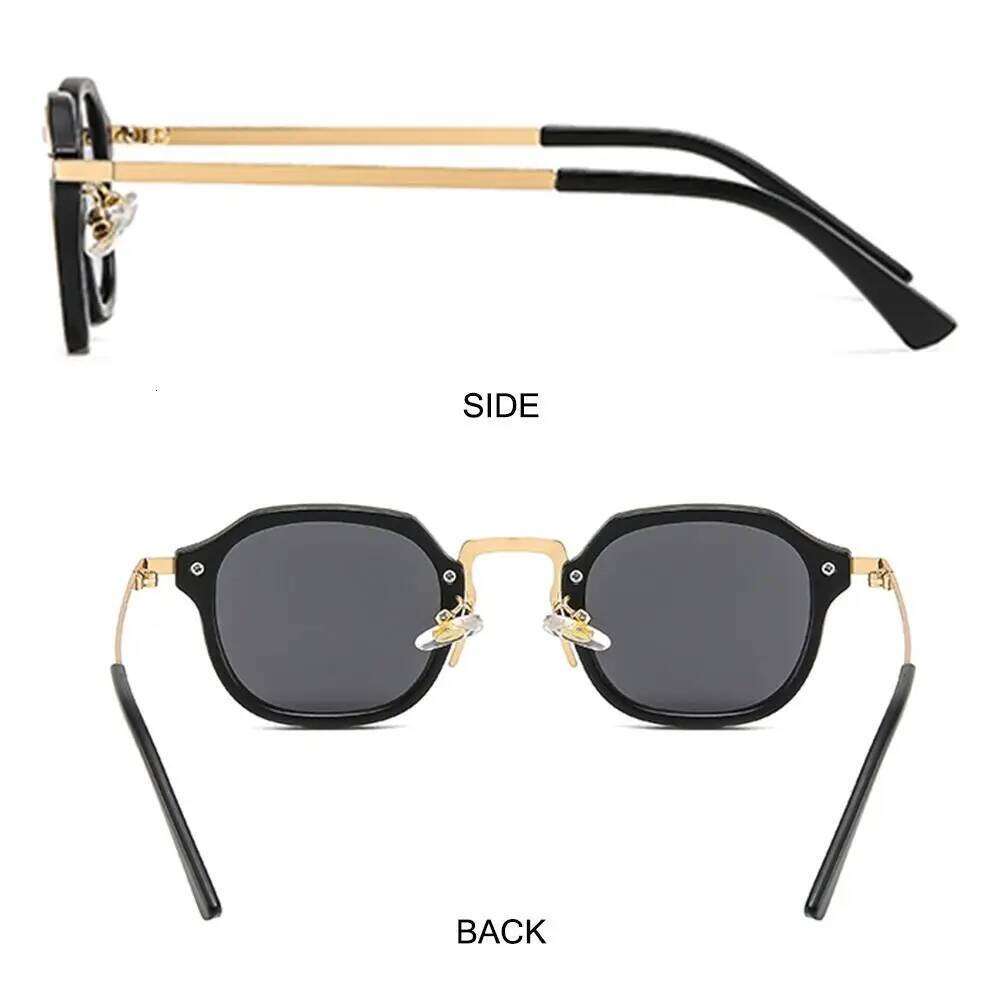 Metal Frame Small Square Sunglasses Retro Y2K UV400 Protection Driving Sun Glasses Punk Shades for Women & Men Y260207